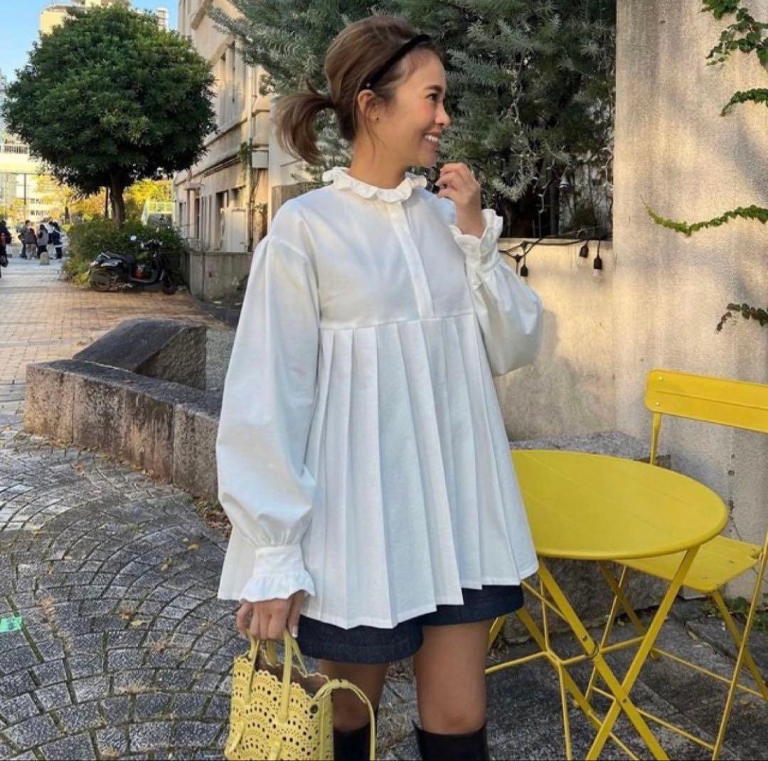 ロージーモンスター ルミエールプリーツブラウスチュニック - メルカリ