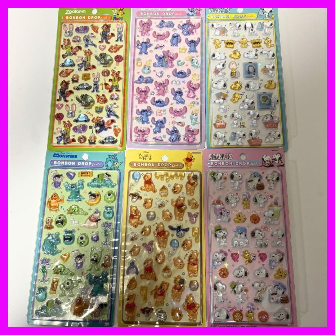 正規品】ボンボンドロップシール ディズニー スヌーピー まとめ売り