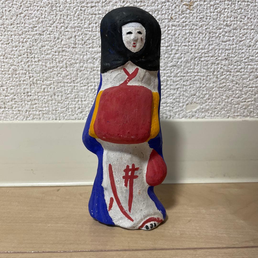 大和出雲人形 土人形 御高祖頭巾 お高祖頭巾 民芸 郷土 郷土玩具 置物