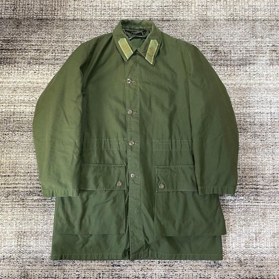 80s M-59 スウェーデン軍 ミリタリーコート ライナー付き スウェーデン軍 M59コート ライナー付き オリーブ デッドストック