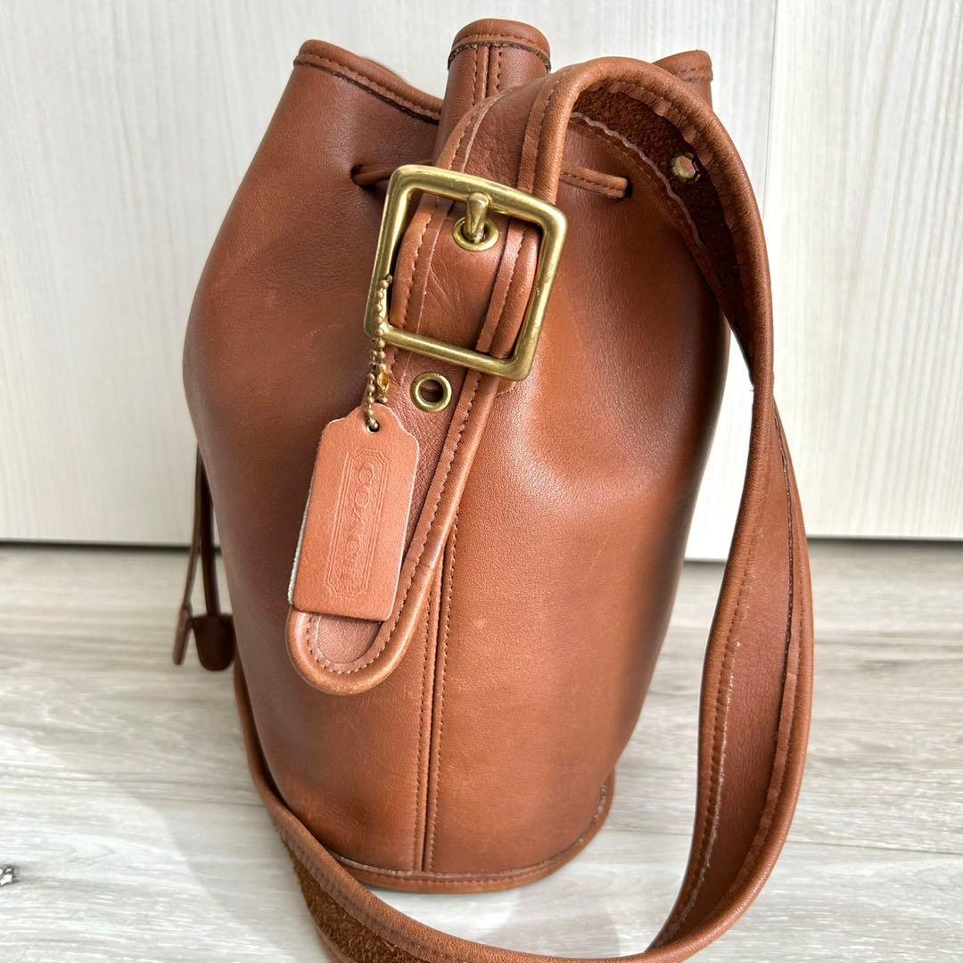 オールドコーチ USA製 レザー 巾着 ショルダーバッグ コーチ 9952