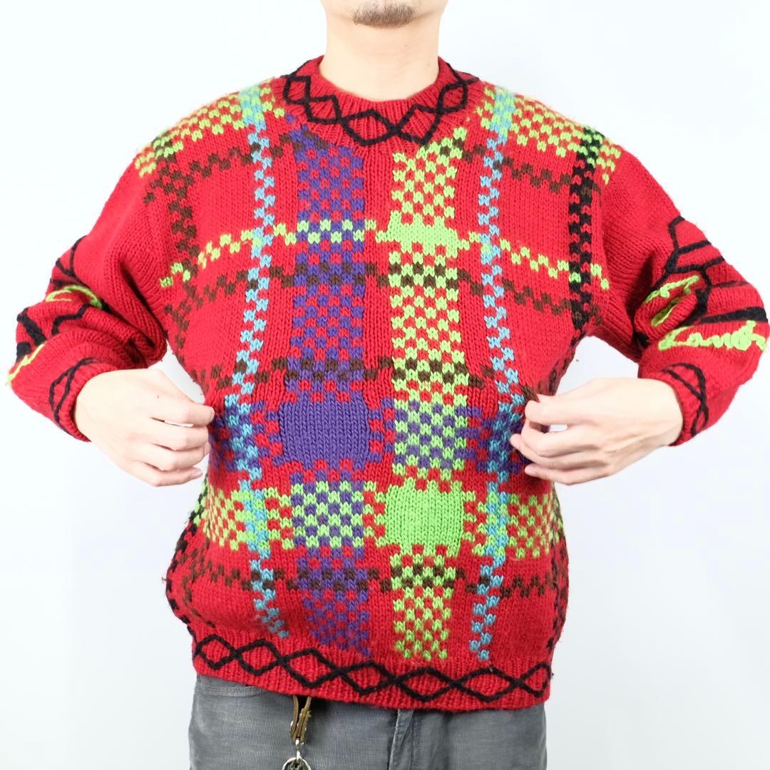 1980s 山本寛斎 KANSAI O2 立体刺繍 ウールニット セーター - メルカリ