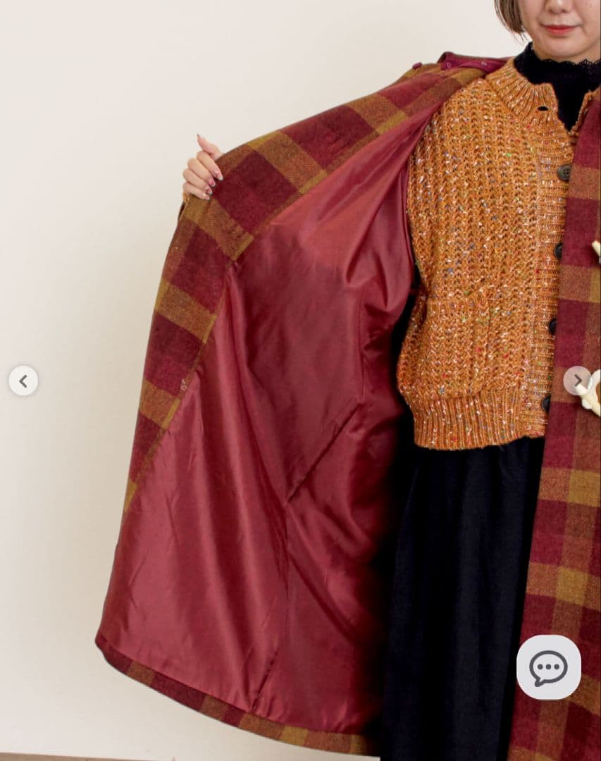 タスマニアウール2way襟ロングコート ダッフルコート ロングコート