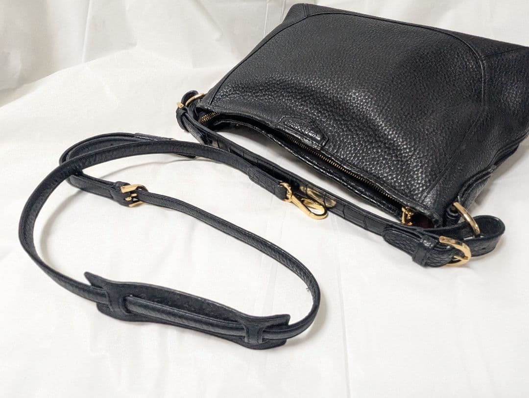 LEATHER JEWELS Crystal 2way バッグ黒 B690