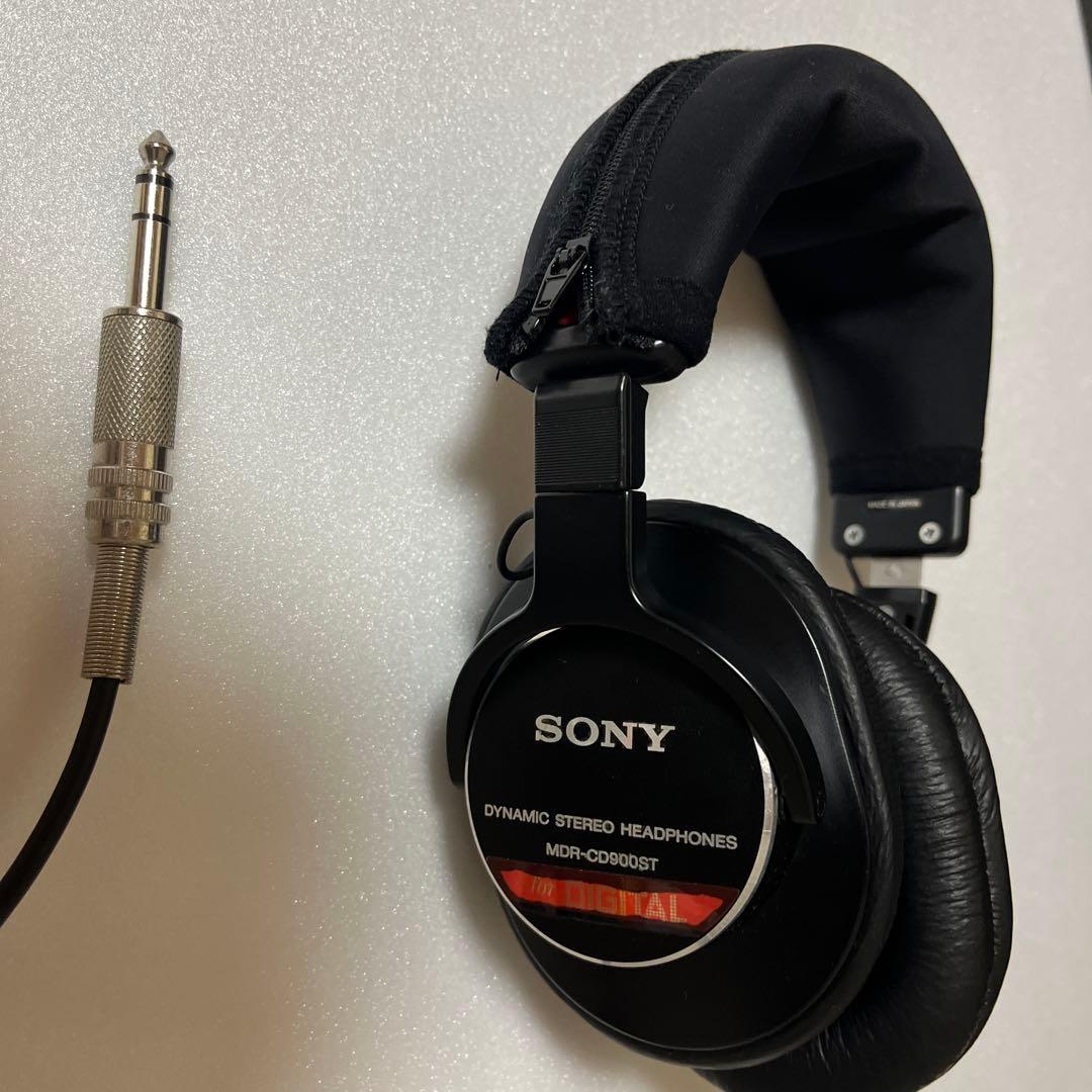 パッド交換済み ヘッドカバー付 変換ジャック付 Sony MDR-CD900ST