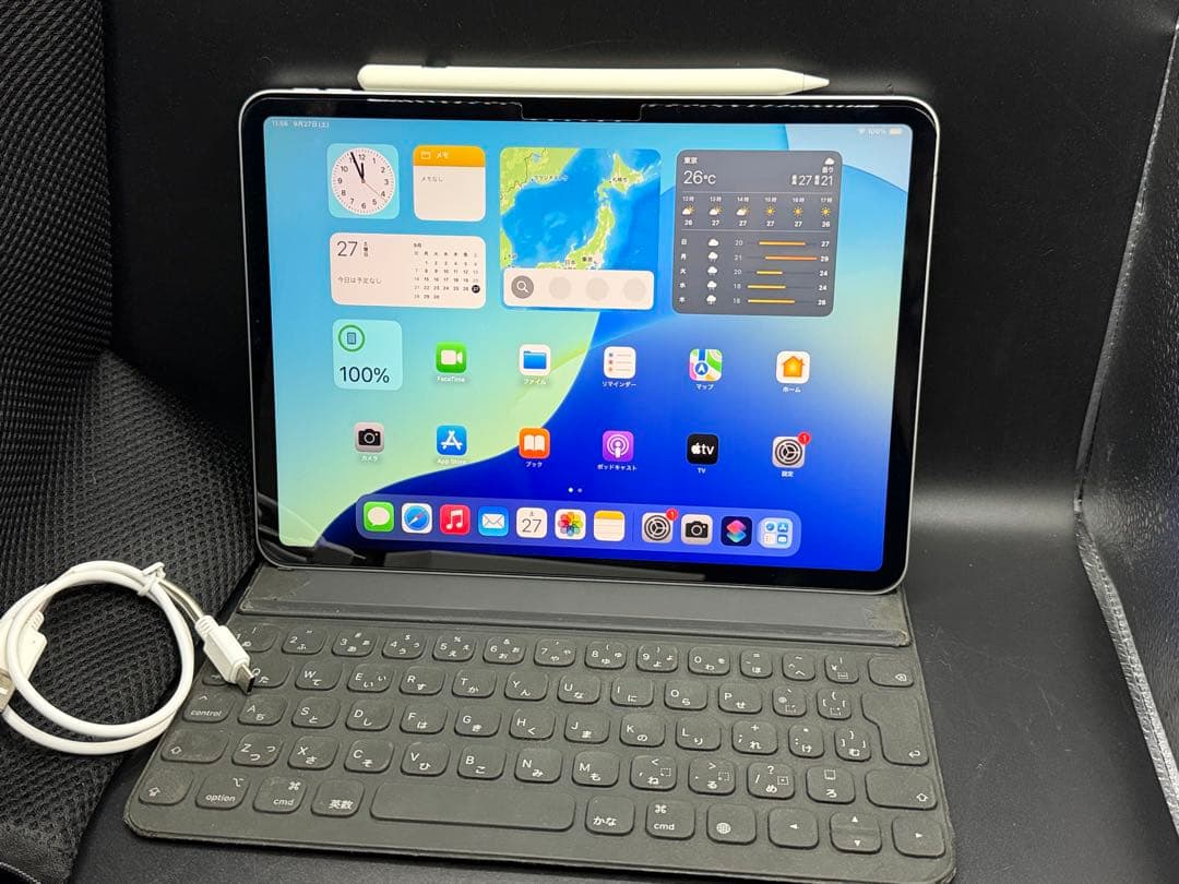 100%ipadpro M1アップルAIアップル純正キーボード保護シートペン