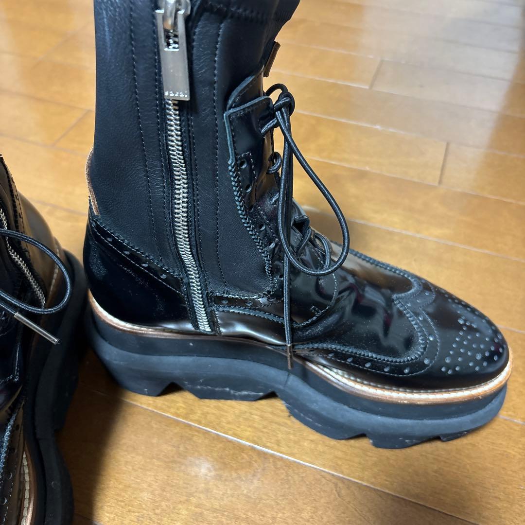sacai ウイングチップソールブーツ 37 - メルカリ