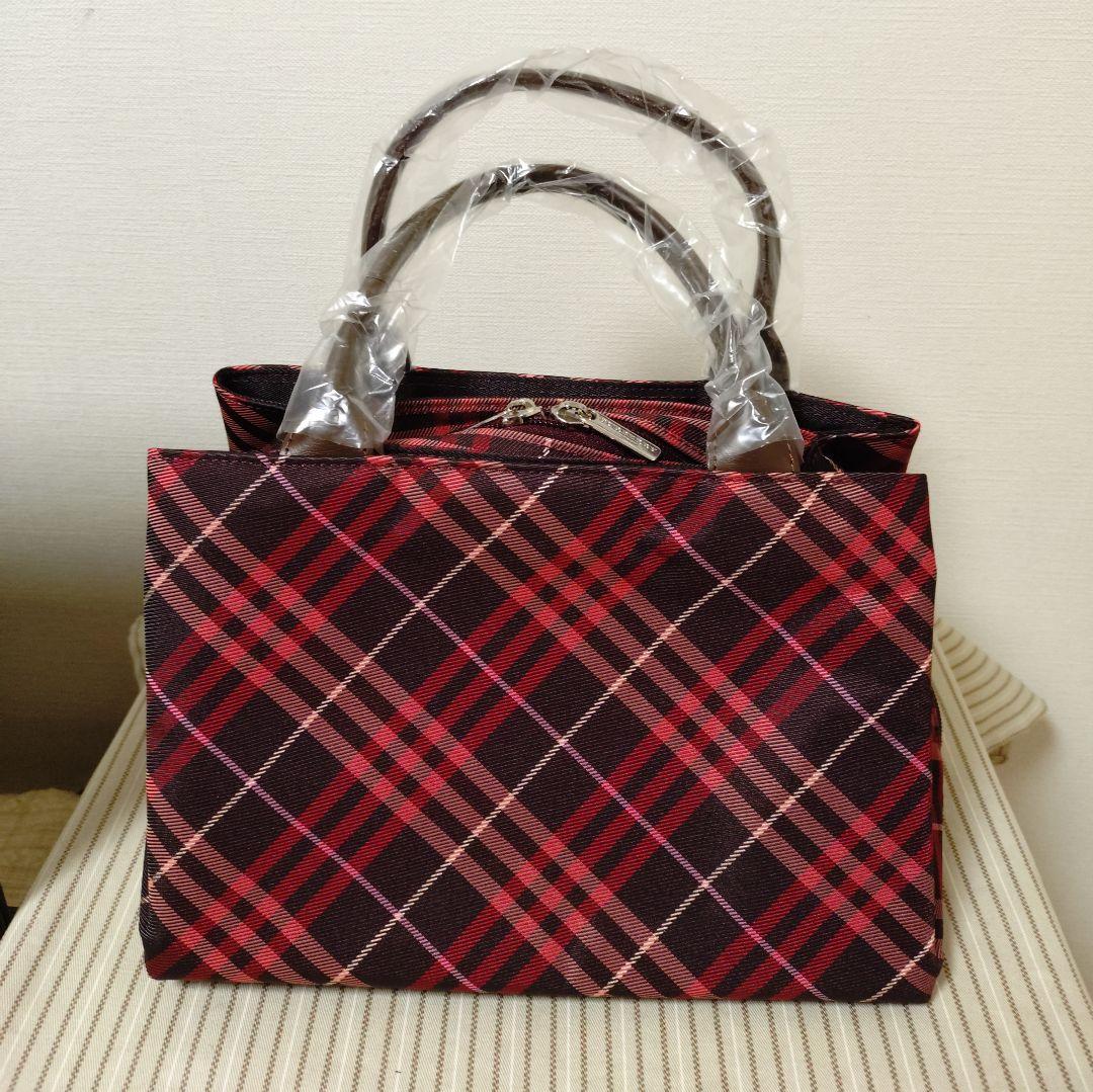 ☆新品未使用☆ バーバリーブルーレーベル チェック柄 ミニトート