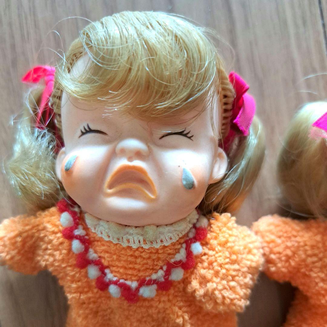人形 赤ちゃん 女の子 昭和レトロ 泣き顔 笑い顔 ぬいぐるみ