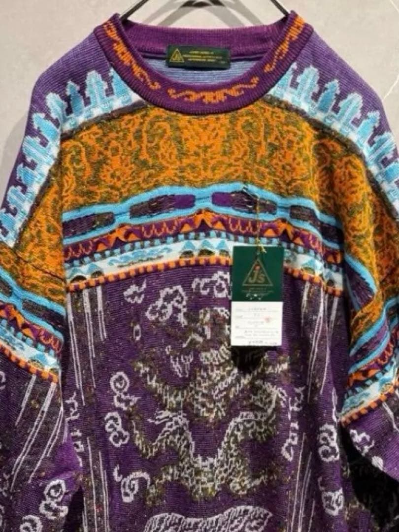 希少】J's ジャンボ尾崎 総柄ニット M 日本製 新品タグ付き - メルカリ