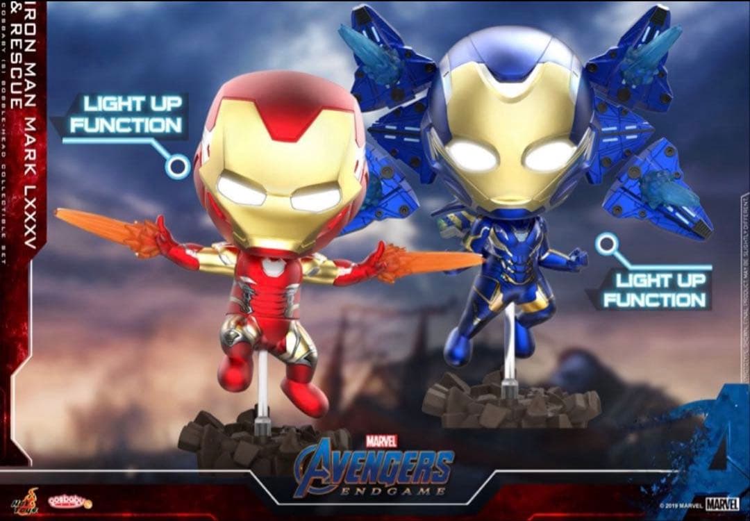 コスベイビー】 アイアンマン・マーク85＆レスキュー（飛行版）2体