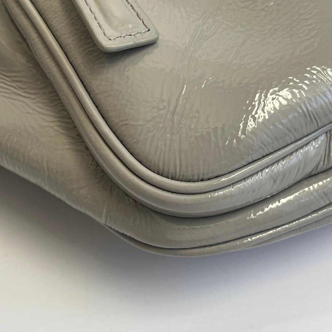 ✨未使用品✨ MARNI ウエストポーチ パテント エナメル グレー 近年