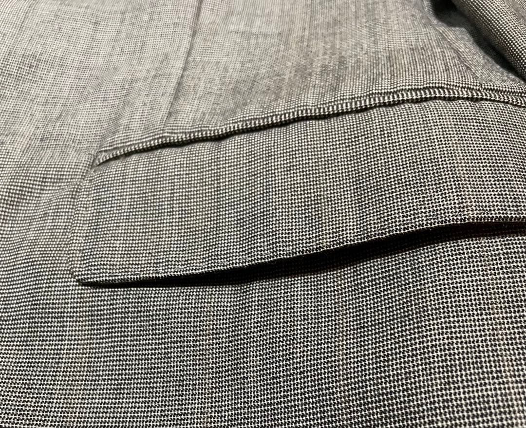 美品イブサンローランダブルブレスト グレー チェック柄 スーツ - メルカリ