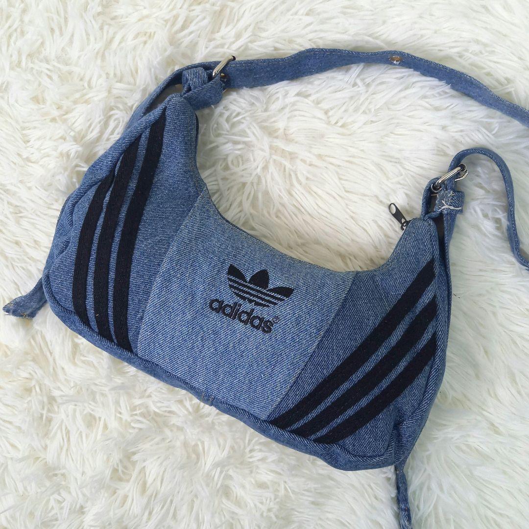 希少品✨adidas アディダス デニムショルダーバッグ 再構築 Y2K ブルー