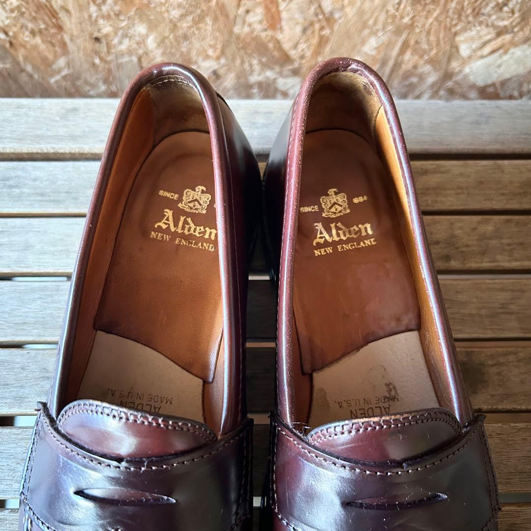 名作 Alden 14501 コードバン ローファー 7.5D 袋付き