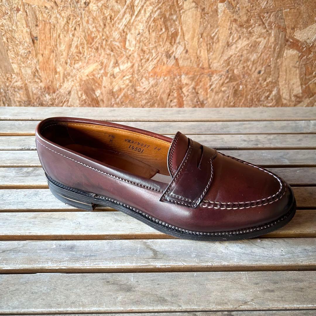 名作 Alden 14501 コードバン ローファー 7.5D 袋付き