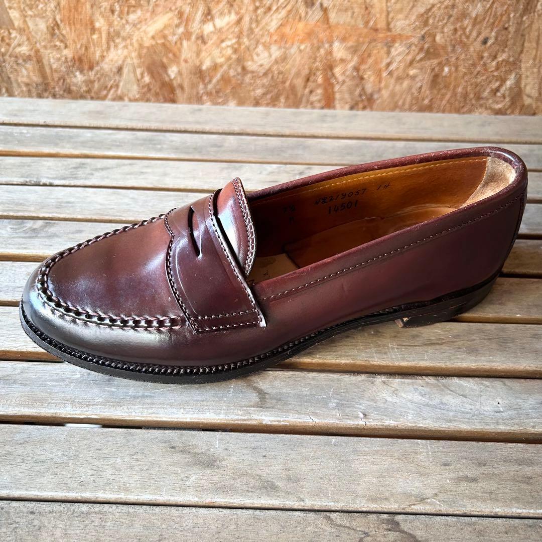 名作 Alden 14501 コードバン ローファー 7.5D 袋付き