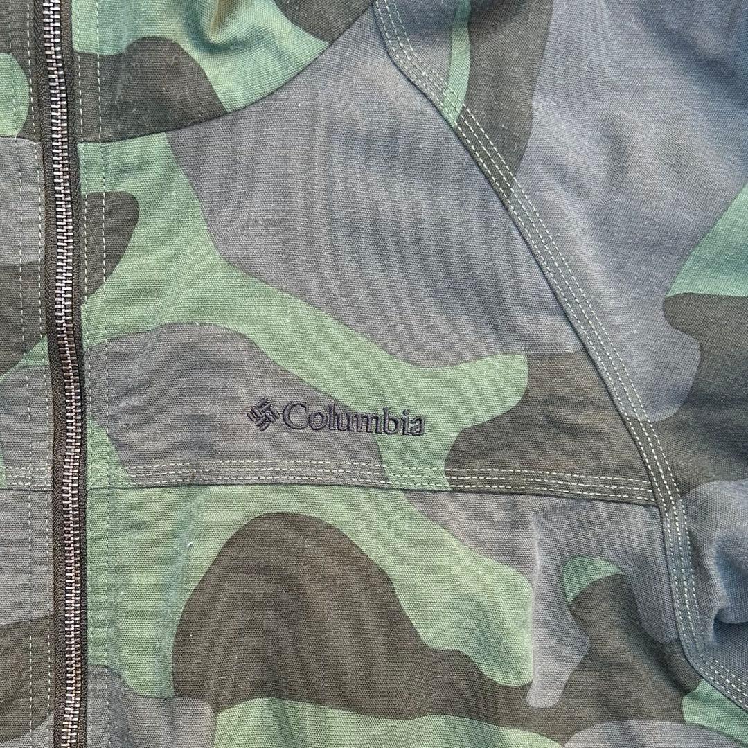 00s Columbia】camo zip parker jacket