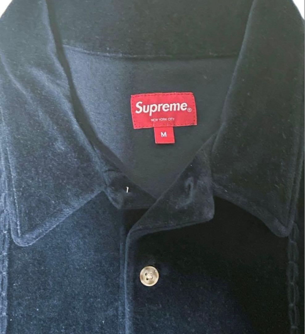 Supreme Velour L/S Polo ニットポロ ベロア シュプリーム