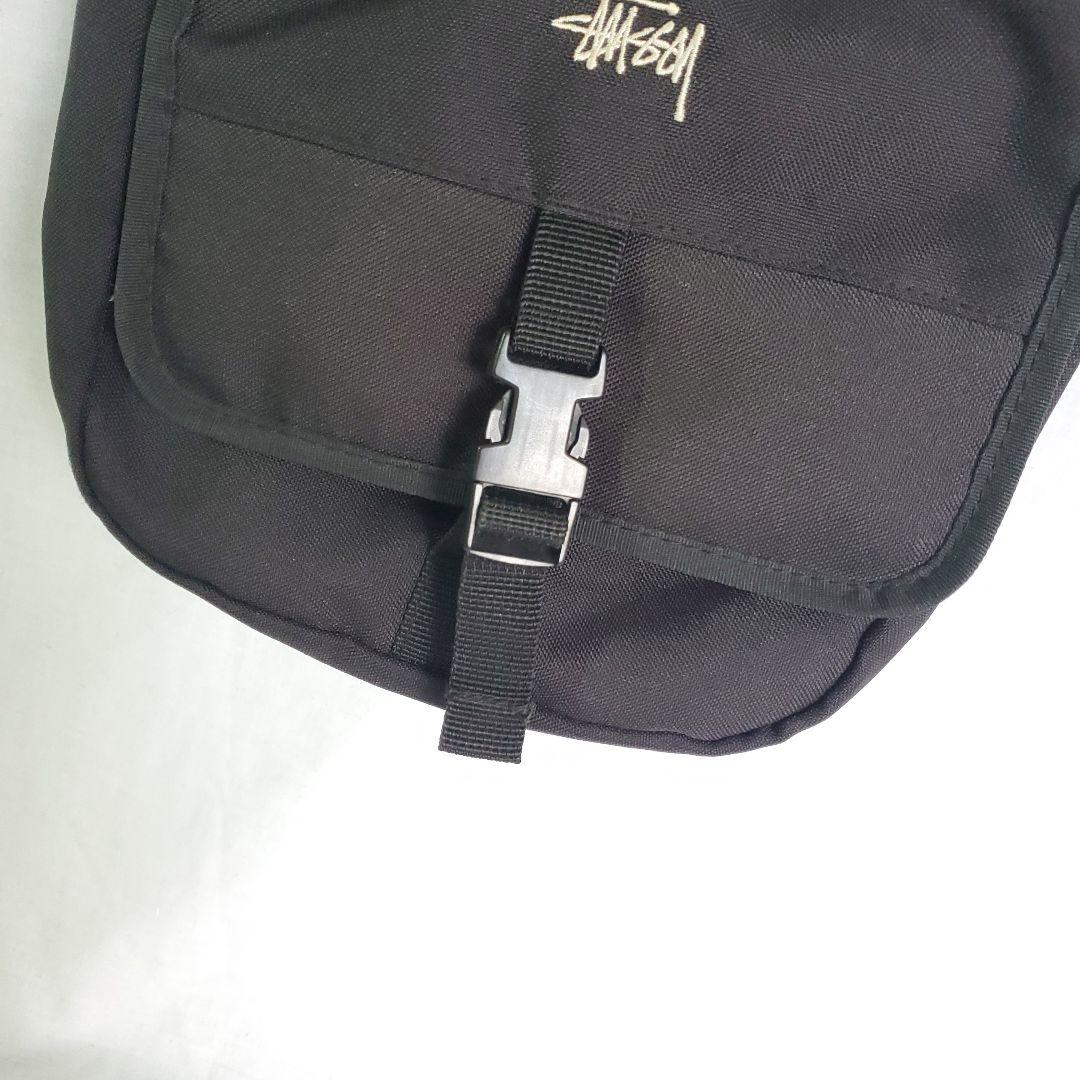 90s STUSSY ステューシー ショルダーバッグ ヴィンテージ 黒 ロゴ