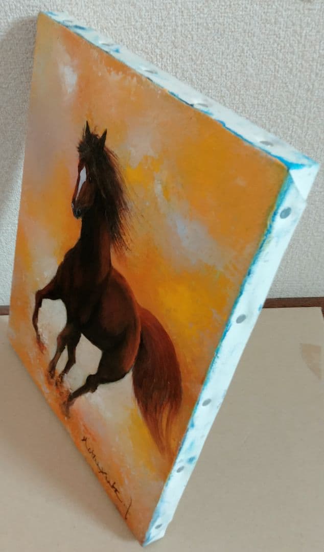 油絵 駆け巡る F3 洋画家 池畠史幸 肉筆画 - メルカリ