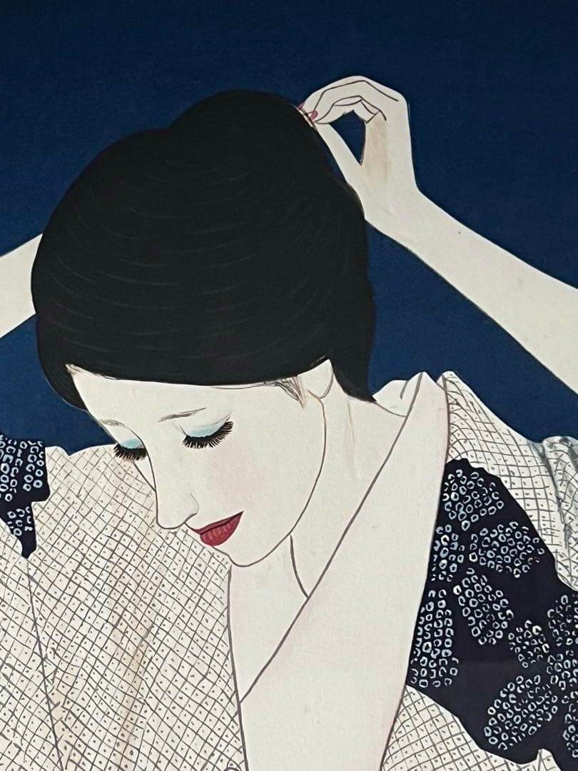 高沢圭一 「婦人像」 悠々堂木版画 真作