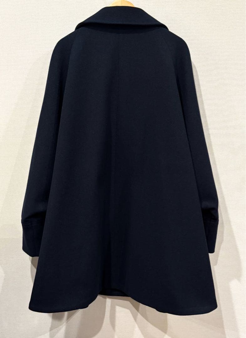 GUコージーメルトンケープコートXLサイズネイビー ポンチョ 新品