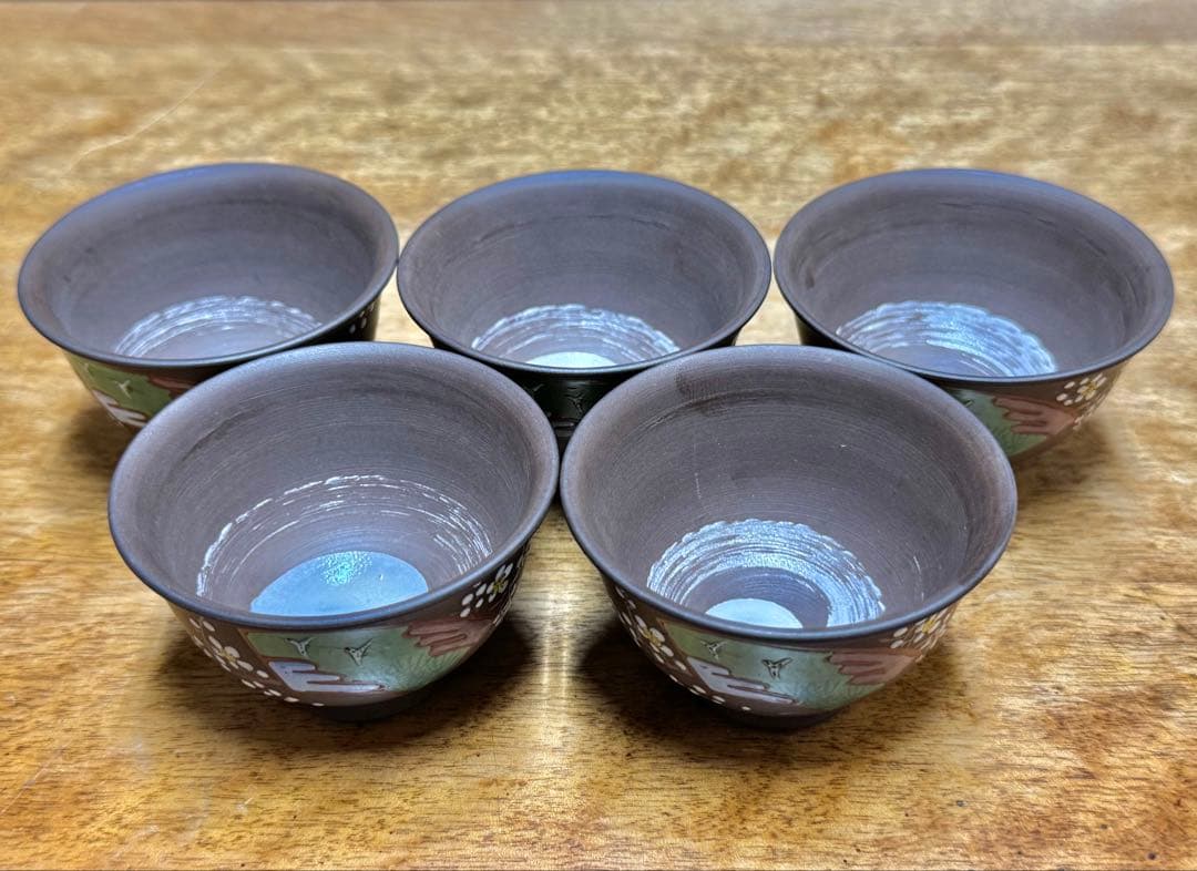 万古焼 紫泥 玉露碗 五客揃 楽天市場】実山作 金雲1.5号平形急須【萬古焼 万古焼】 [紫泥急須 作家