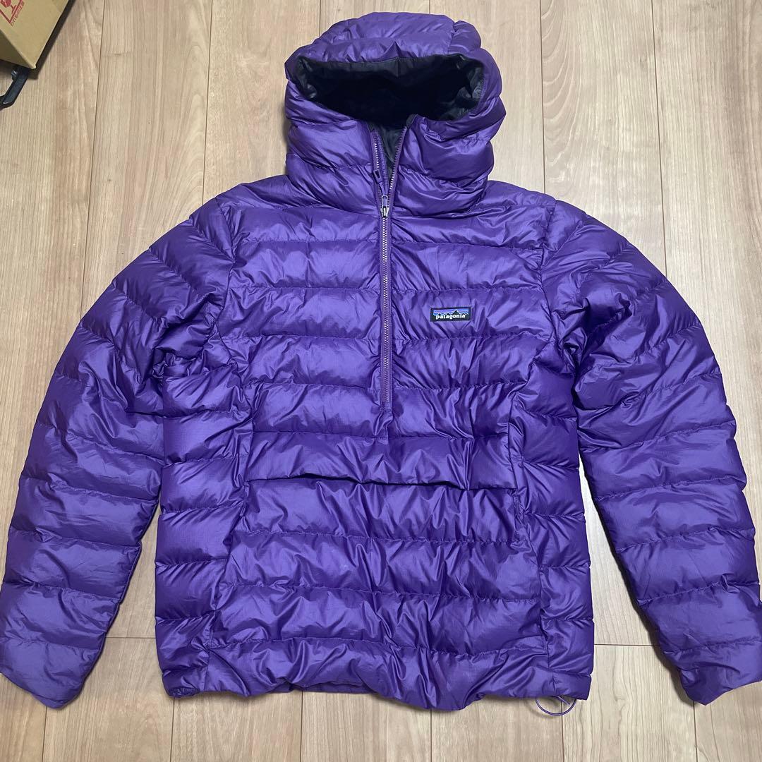 パタゴニア ダウンセーターフーディ プルオーバー パープル M - メルカリ