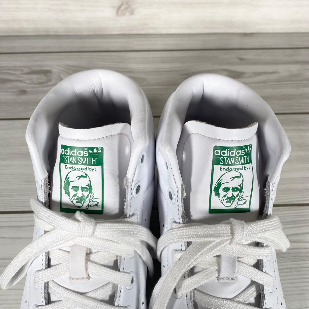 49【美品】アディダス スタンスミス ハイカットスニーカー レザー 白