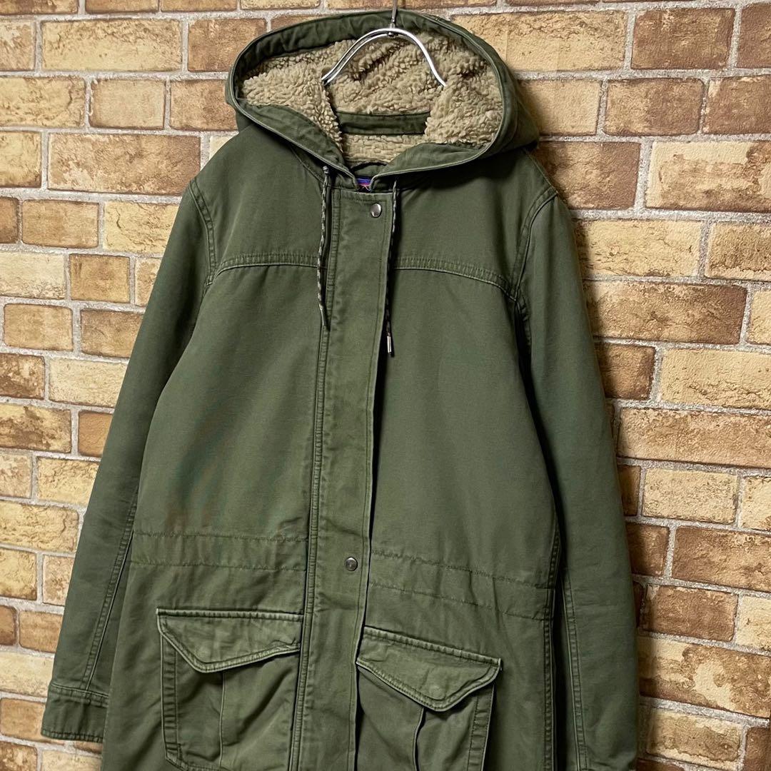 パタゴニア 裏ボア マウンテンパーカー フィッシュテール カーキ 古着