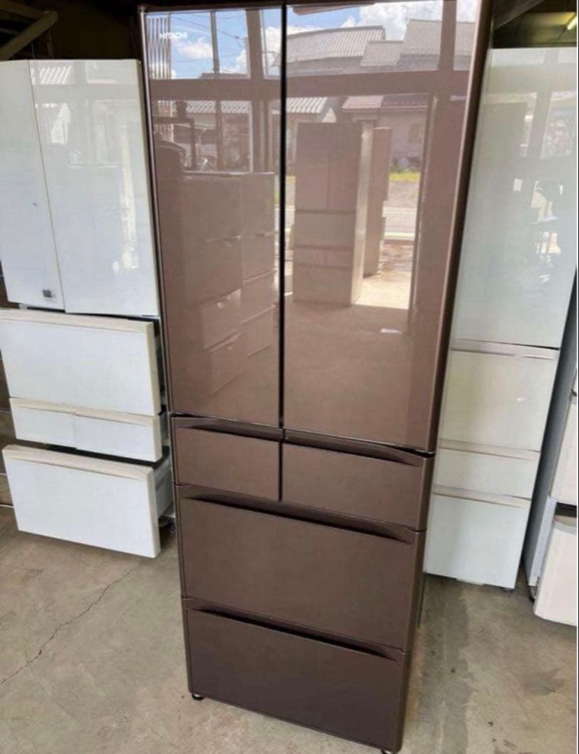 2019年式 430L 日立 6ドア冷蔵庫 R-XG43J(XH) - メルカリ