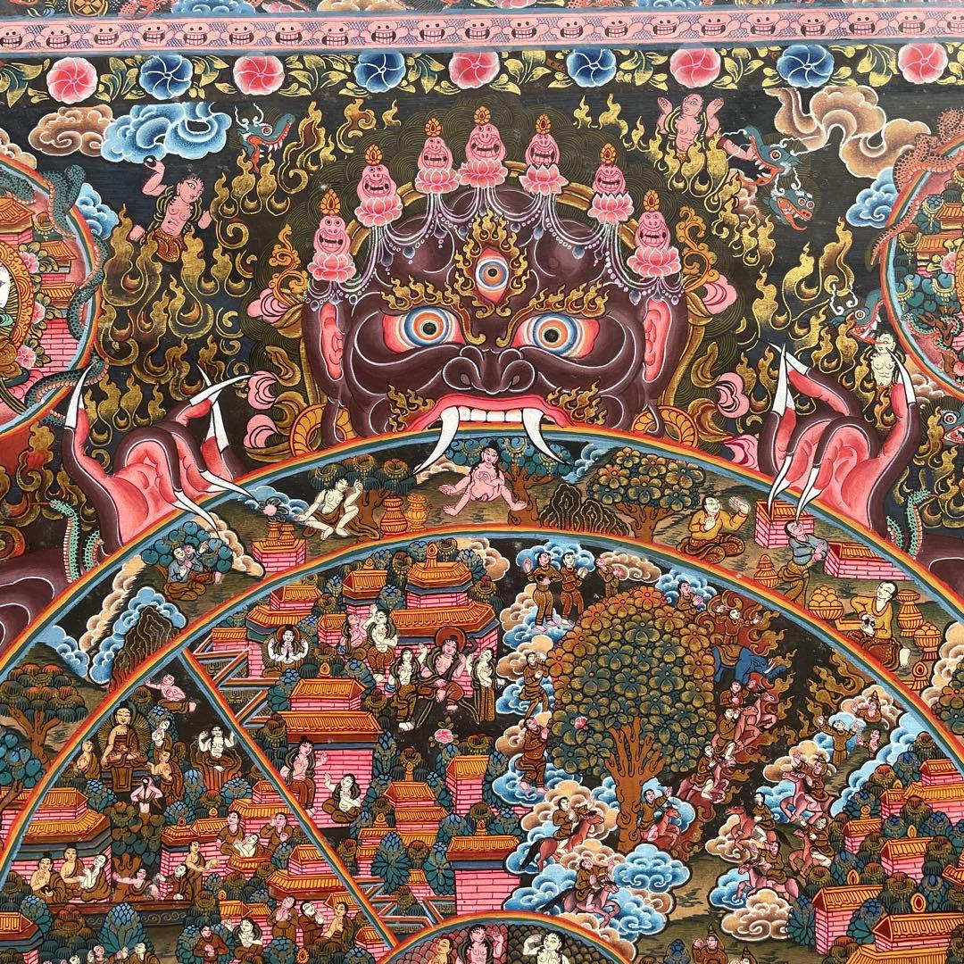 マンダラ絵 伝統的なアジア風 金色フレーム 楽天市場】【送料無料】 〔一点物〕タンカ 八吉祥曼荼羅 アシュタマン