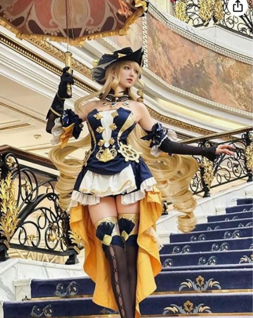 ナヴィア】原神 コスプレ ウィッグ付き Lsize - メルカリ