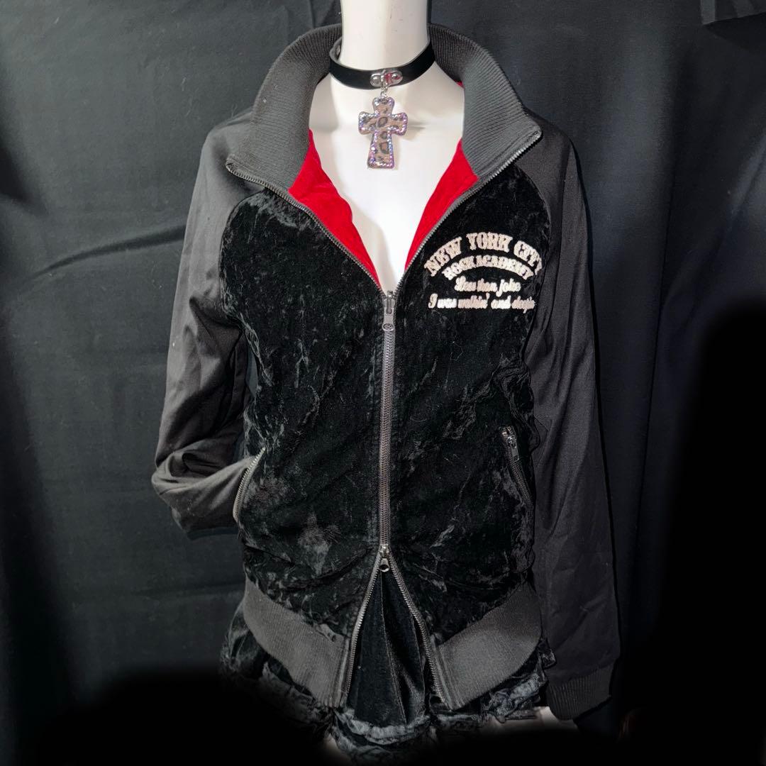 平成ギャル Y2K グランジ ダークコア リバーシブル ジャケット ロック