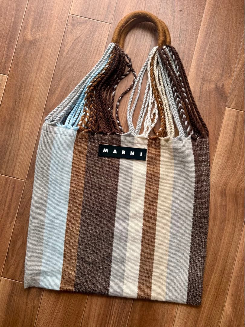 MARNI ハンモック スクエア型 ブラウン（ブルーバーガンディ） MARNI MARKET HAMMOCK BAG | Marni
