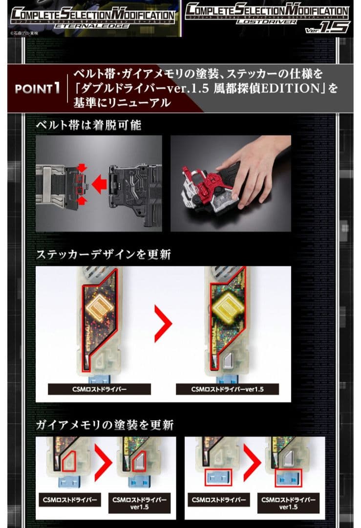 新品未開封 仮面ライダーW】完売 CSM ロストドライバー ver2 風都探偵