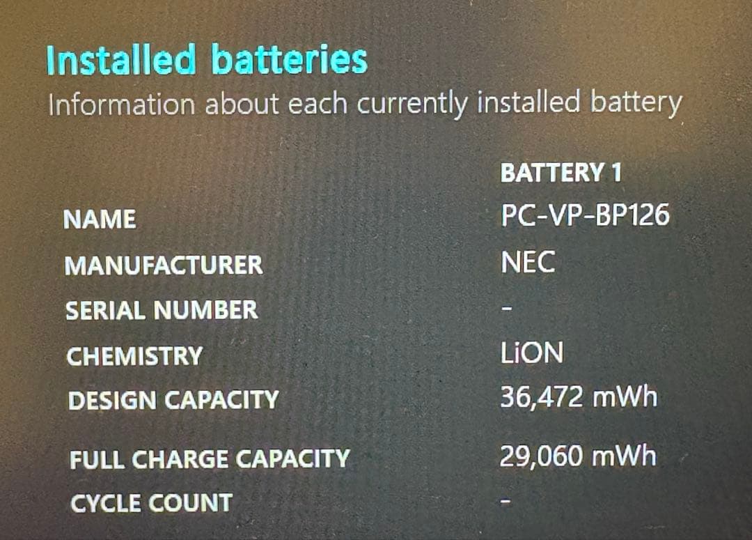 Windowsノート本体 NEC VH-5 m3-8100Y 4.1GB m.2 128GB
