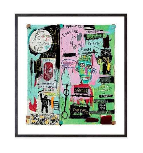 Jean-Michel Basquiat 【フレーム付き】バスキア　絵画 楽天市場】【スーパーSALE10％OFF】絵画 名画 Jean-Michei Basquiat