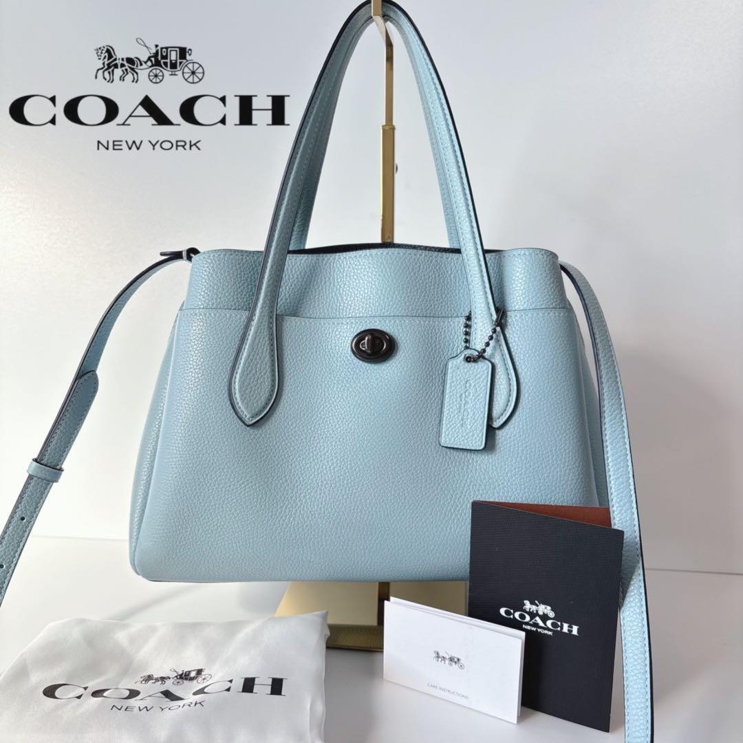 ★美品】 COACH ローラ 2way ハンド ショルダーバッグ ターンロック COACH コーチ ターンロック レザー ハンドバッグ 2WAY ショルダー