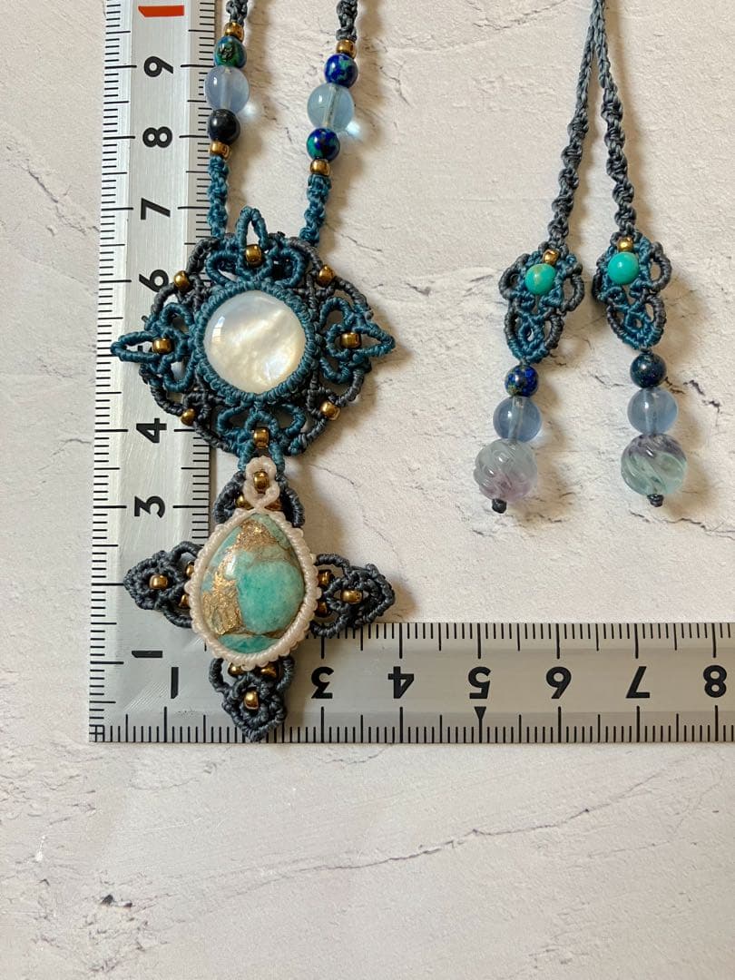 おみど様✴︎レッドヘマタイト✴︎コッパーアマゾナイト✴︎マクラメ