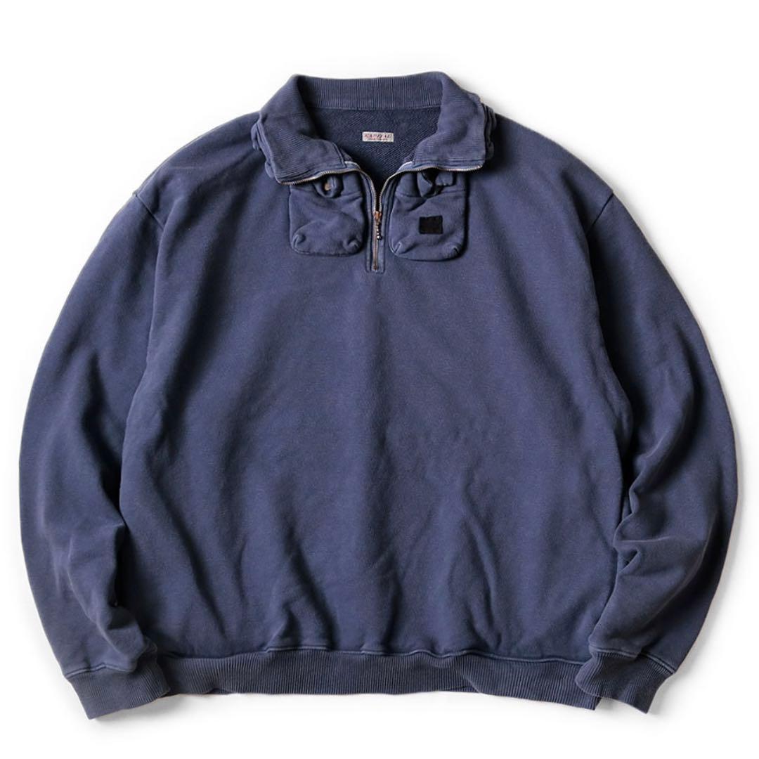 kapital 裏毛 ニッケル ハーフ ZIP スウェット ネイビー 2 - メルカリ