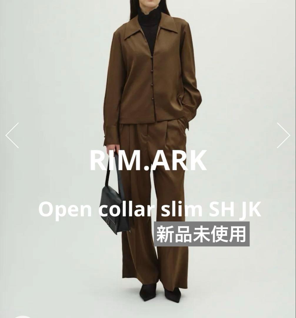 RIM.ARK 26SS Open collar slim SH JKブラウン RIM.ARK | Open collar slim SH JK (SHIRTS & BLOUSES ) |RIM.ARK