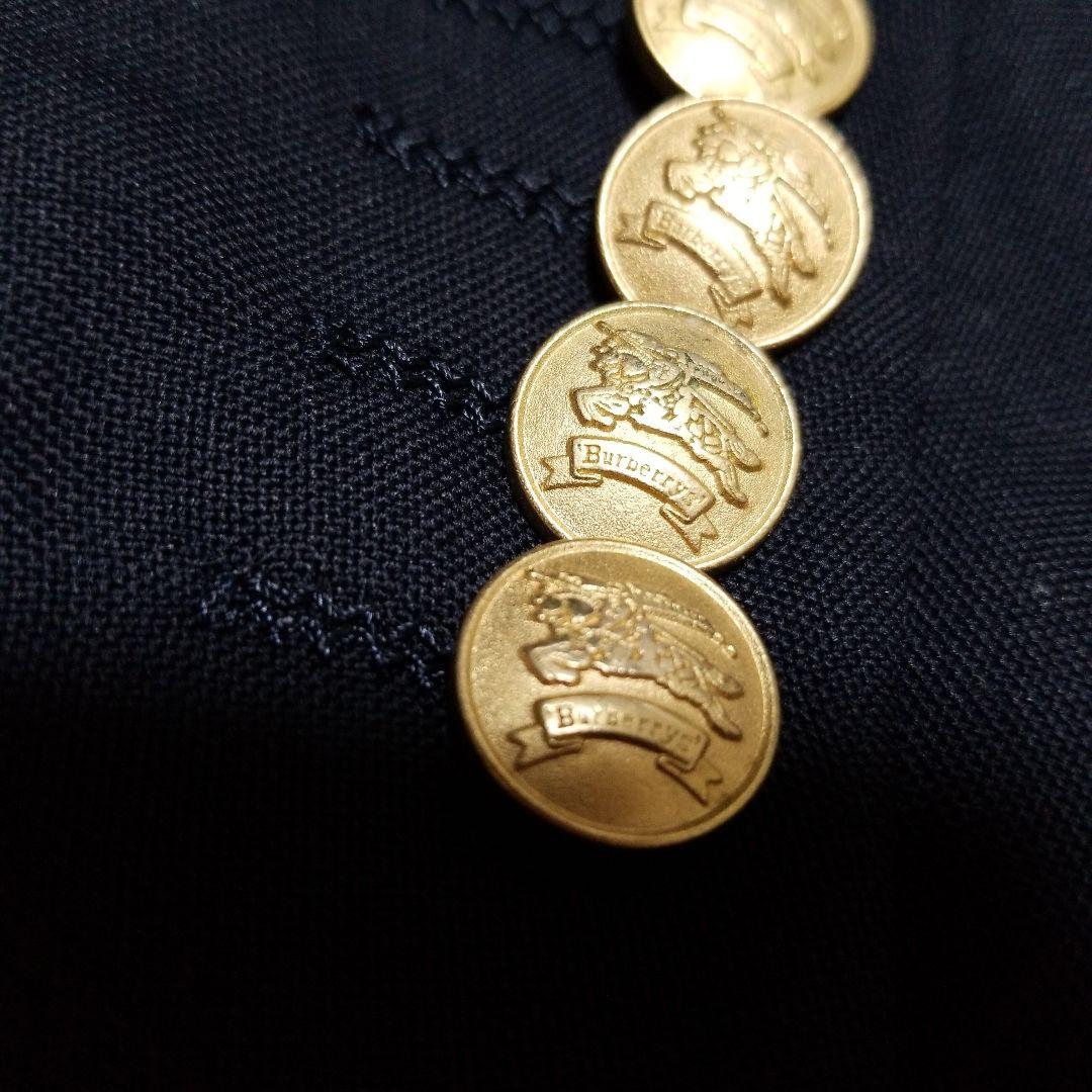 大きいサイズ】バーバリー 紺ブレ ダブル 金ボタン AB6 背抜き 美品