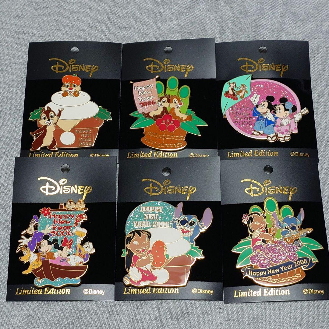 Disney 2006ニューイヤー柄 ピンバッジ 6個セット Disney 2006ニューイヤー柄 ピンバッジ 6個セット 公式】ピンバッジ