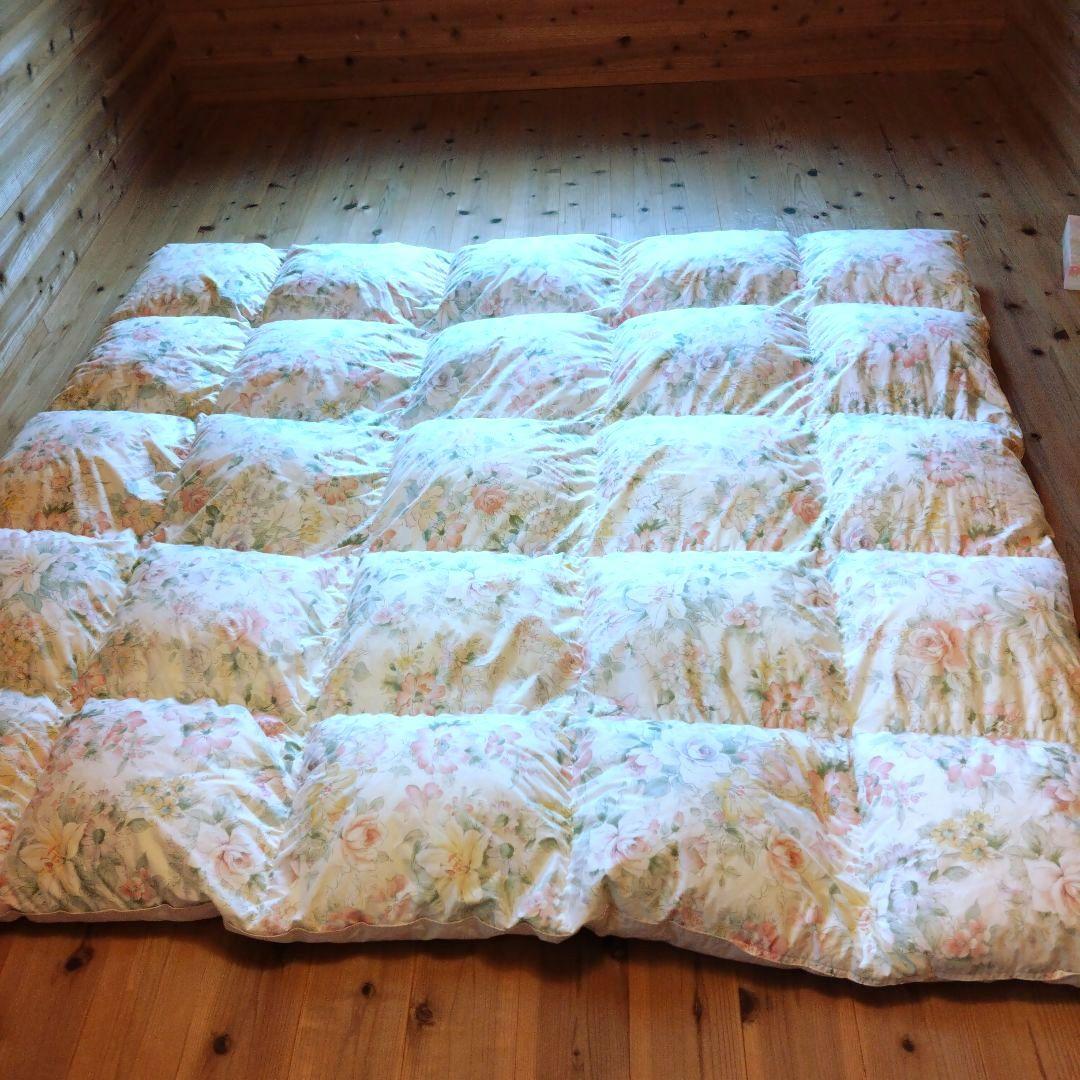 ダウン95%　羽毛布団ダブル 1 タンスのゲン 羽毛布団 ダブル マザーグース 冬用 ダウン95％ 2層