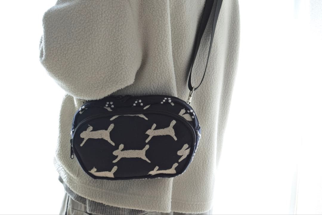 ミナペルホネン　ランランランのカンガルーバッグ 春色ミナペルホネントート【runrunrun/blue】ランランランブルー