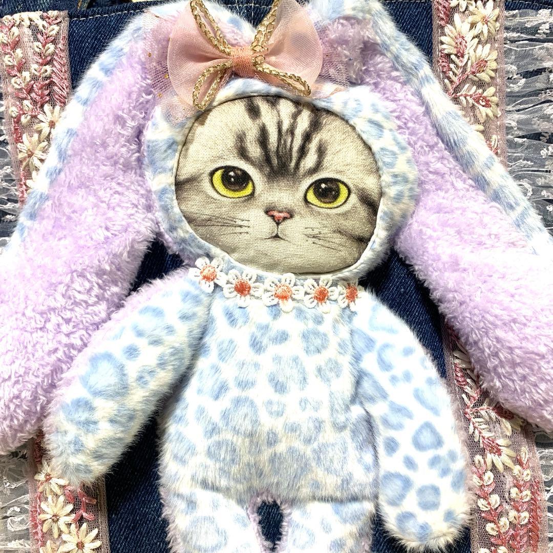 コヤンイサムチョン ハンドメイド デニムリメイク フリルバッグ トート