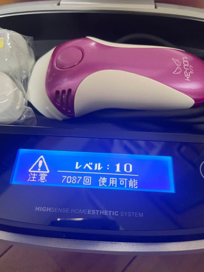 ケノン脱毛器 Ver6.2 ピンク カートリッジ3個 サングラス付き - メルカリ