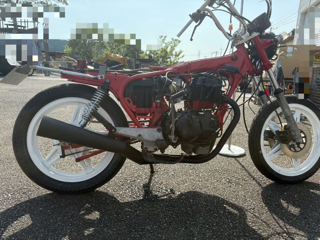 ホークⅢ　ショート管　メガホン　ブラック　100π　CB250N CB400N ホークⅢ ショート管 メガホン ブラック 100π CB250N CB400N - メルカリ